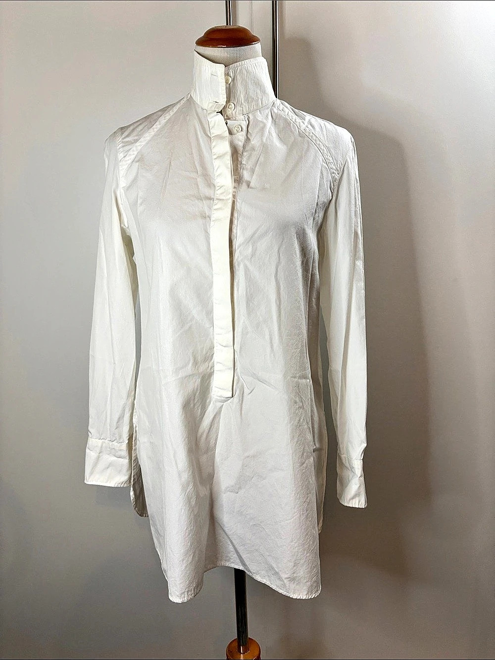 MaxMara White Button Front Tunic